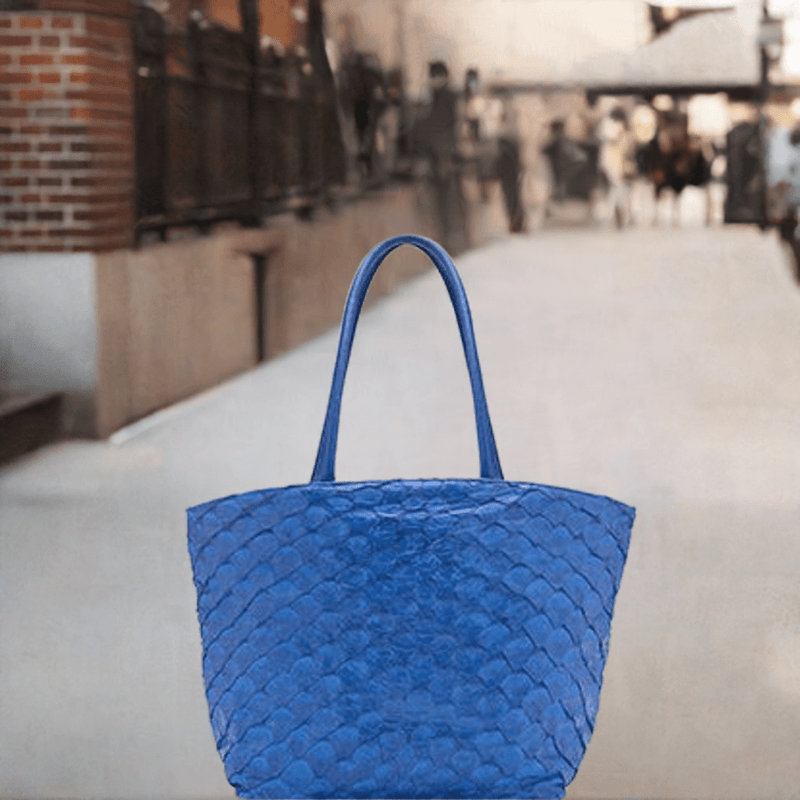 Delray Shopper - Cobalt Pirarucu